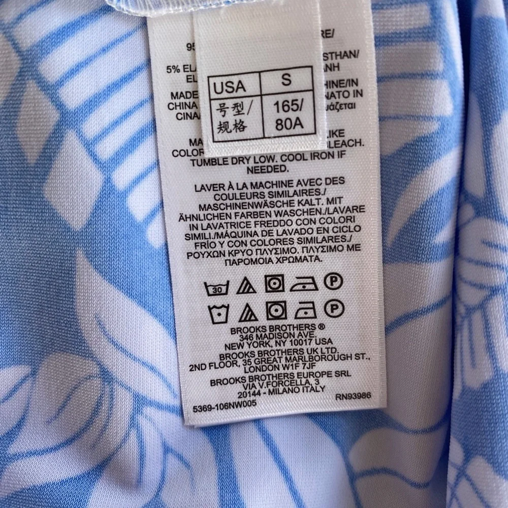 NWT Brooks Brothers beach tropical dress Small - Picture 5 of 8